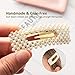 Pearl Hair Clips for Women Girls -La'prado 4pcs Large Bows/Clips/Ties for Birthday Valentines Day Gifts Bling Hairpins Headwear Barrette Styling Tools Accessories