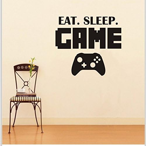 WMdecal Eat Sleeve Game with Controler Removable Wall Decal Easy to Use Stickers for Kids Room
