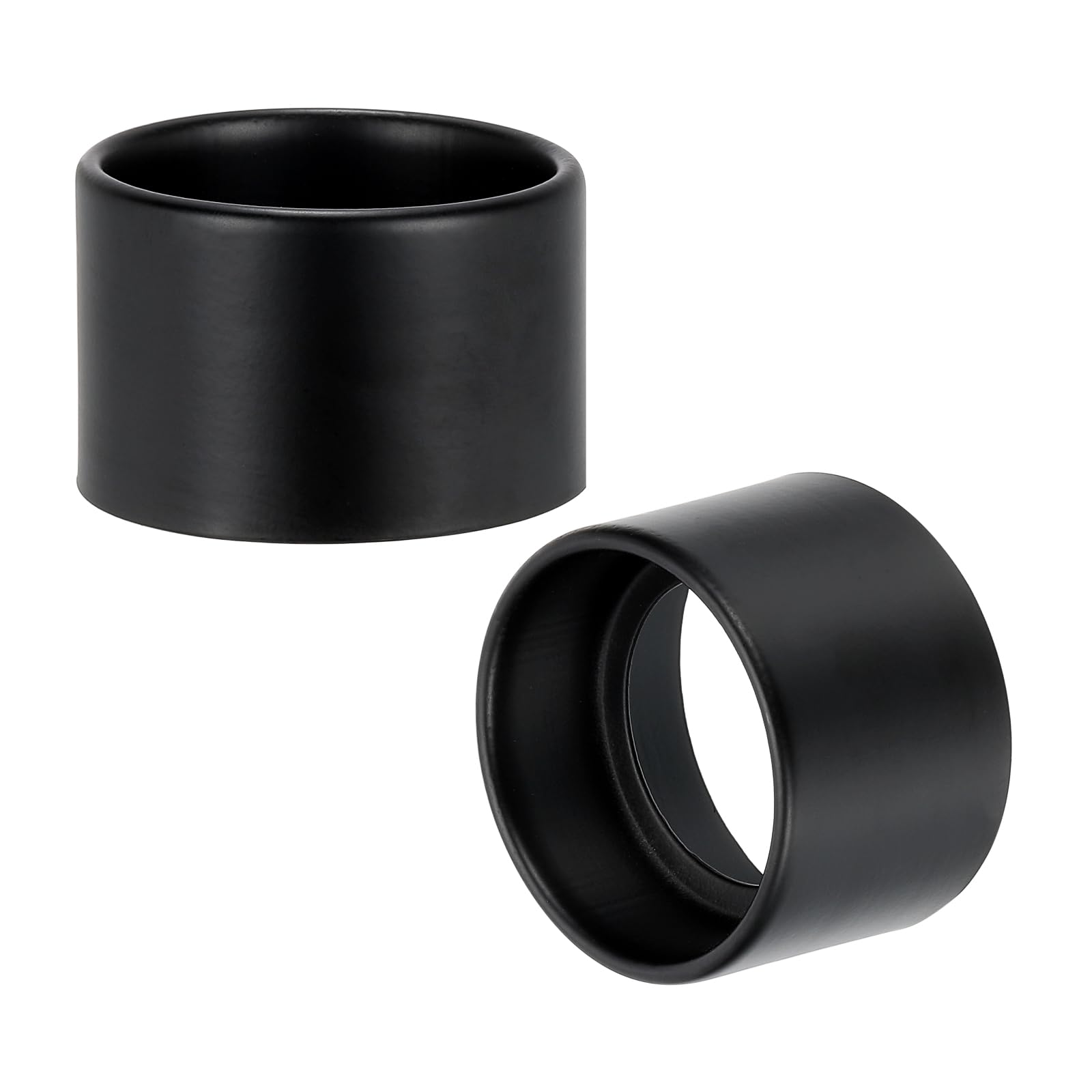 PATIKIL Light Socket Shade Ring, 2pcs E26 E27 Medium Base Metal Sockets Lock Ceramic/Porcelain Sockets with Thread Diameter 1-1/2 Inches for Hanging Lamp Holder, Black 35mm / 1.38"