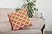 TreeWool Trellis Accent Spring Summer 18x18 Set of 2 Decorative Throw Pillow Covers 100% Cotton Home Decor Pillowcases for Sofa Couch (California Orange)