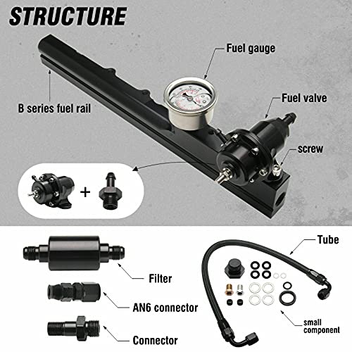 OSIAS Fuel Pressure Regulator Gauge & Fuel Rail Kit B16 B18 B20 Si LS