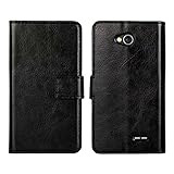 Bessky(TM) 2015 New For LG Optimus L90 / D415 magnetic Leather slot wallet Cover Case (Black)