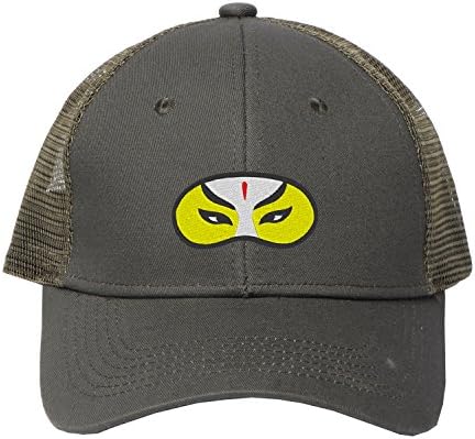 Men's Trucker Hat Cotton Snapback Adjustable Sports Embroidery Chinese Opera Cartoon Facial Makeup Baseball Cap (Grey)