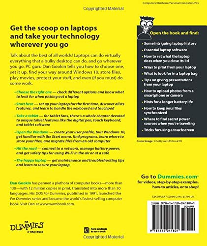 Laptops For Dummies 6e Amazon Co Uk Gookin Dan 9781119041801 Books