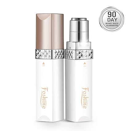 Foshine Gesichtshaarentferner für Frauen Haarentferner Gesicht Damenrasierer Elektrisch mit LED Licht Wasserdicht Gesichtshaa