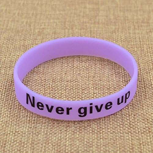 Flamboyantgoods Glow In Dark Silicone Rubber Elasticity Sport Wristband Cuff Bracelet Bangle New Light Purple
