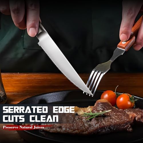 DRAGON RIOT Steakmesser Set 6-teiliges Steakbesteck mit Sägezahnklingen aus japanischem Edelstahl, spülmaschinengeeignet inklusive Aufbewahrungsbox thumbnail 2