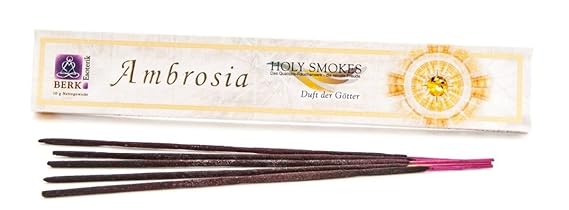 Räucherstäbchen Ambrosia Duft der Götter 1 Packung ca.10g | Raumduft Holy Smokes | Räucherwerk zum Wohnung Ausräuchern | Esot
