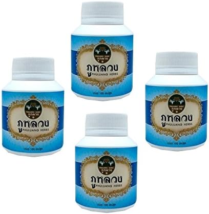 Pack 4 PHULUANG HERBS SAMUNPAI 100 CAPSULES Haemorrhoids Cream Cissus quadrangularis