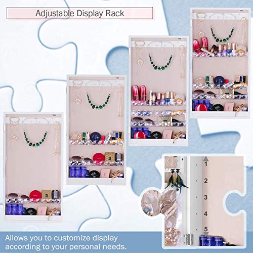 LUXFURNI Small Mirror Jewellery WallMount/ DoorHanging