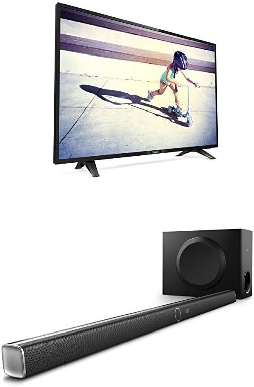 Philips 43PFT4132/05 43-Inch 1080p Full HD TV and HTL5160B/12 3.1 Streaming-Soundbar