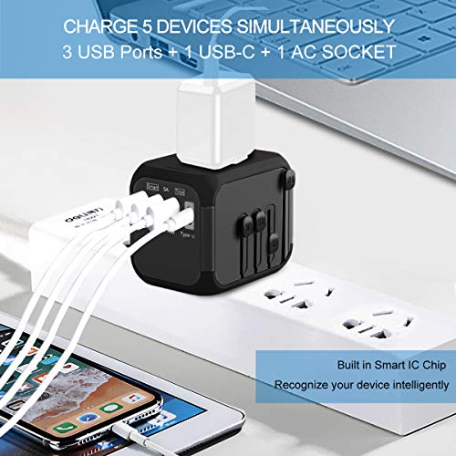 GOLDFOX Universal Travel Adapter, All-in-One International Power ...