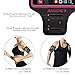 iPhone 6 7 8 SE 2020/2022 Armband, JEMACHE Fingerprint Touch Supported Gym Running Workout Arm Band for iPhone 6/6S/7/8/SE 2nd & 3rd gen with Key Holder (Rosy)