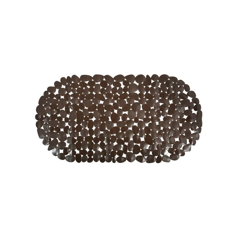 MSV "Pebbles Bathtub Mat, Chocolate Brown, 68 x 35 cm
