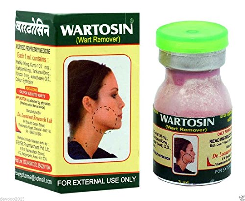 4 Best Selling herbal Wart Remover - 4 packs of Wartosin Lotion for Warts Elevated Mole Skin Tag Removal 3Ml