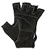 Contraband Black Label 5050 Men's Basic Leather Fingerless Weight Lifting Gloves - Durable Light - Medium Padded - Perfect Classic Lifting Gloves (Pair) (Black, Large)