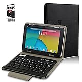 Tabsuit 10.1'' Keyboard Case - Ultra Slim SmartShell Stand Cover with Magnetically Detachable Wireless Bluetooth Keyboard for Dragon Touch 10.1 inch Tablet and more 10.1'' / 9.7'' Tablet