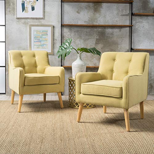 Christopher Knight Home Felicity MidCentury Fabric Arm Chairs, 2Pcs
