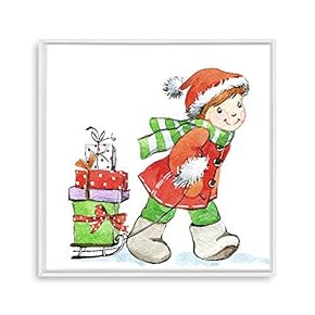 Framed Canvas Wall Art Cartoon Pattern Canvas Prints Home Artwork Decoration for Children
