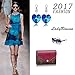 LadyRosian “Love Heart” 925 Sterling Silver Hook Dangle Love Earrings with Blue Swarovski Crystals Fashion Jewelry Simple Gifts for Sisters Best Friends (Blue)