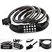 Bike Lock, Cable Locks 4 Feet High Security 5 Digit Resettable Combination Coiling Bicycle Lock Best for Bicycle Outdoors, 4-Feet x 1/2 Inch