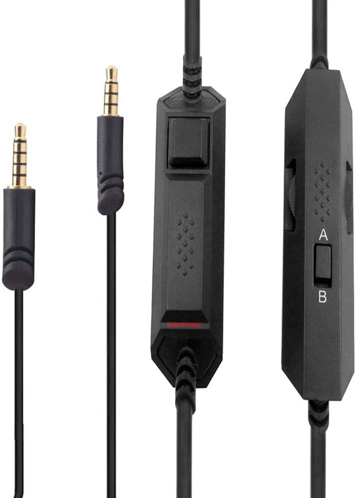 Replacement Astro A40 Audio Aux Cable Inline Mute Volume Control Inline Mic Cord Compatible with Astro A10 A30 A40 A50 Gaming Headsets Logitech G633 G933 Headphones, for Xbox One PlayStation 4 PS4 PC