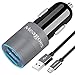 Meagoes Fast Car Charger, Compatible for Samsung Galaxy S7 Edge/ S7/S7 Active/S6 Edge/S6/S5/S4, Note 5/4, with Rapid Micro USB Charge Cable, Quick Charge 3.0 and 3A Charging Port Car Adapter primary