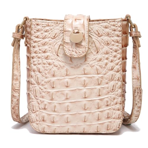 Makcr Joacbv Crocodile Embossed Small Crossbody Bag Fashionable Magnetic Buckle Decoration Shoulder Women's Luxury Wallet