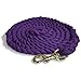 Intrepid International Horse Tack - Heavy Duty Cotton Rope Lead Ropes for Horses, with Durable Brass Trigger Snap, Attaches to Halter or Harness, Soft and Comfortable Grip - Purple, 10 Feet