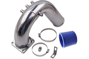 ZANILIA High Flow Intake 3" Elbow Tube Fits 2003 2004 2005 2006 2007 Dodge Ram 2500 3500 5.9L Cummins Diesel Silver