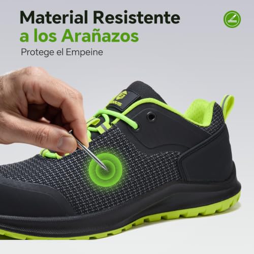 ISOOUS Zapatos de Seguridad Hombre Mujer Calzado Trabajo S3 ESD Impermeable
