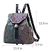 Nevenka Geometric Lingge Luminous Women Backpack Flash Colorful Travel Gym Drawstring Bags Rucksack (Colorful-Luminous, Large geometric square)