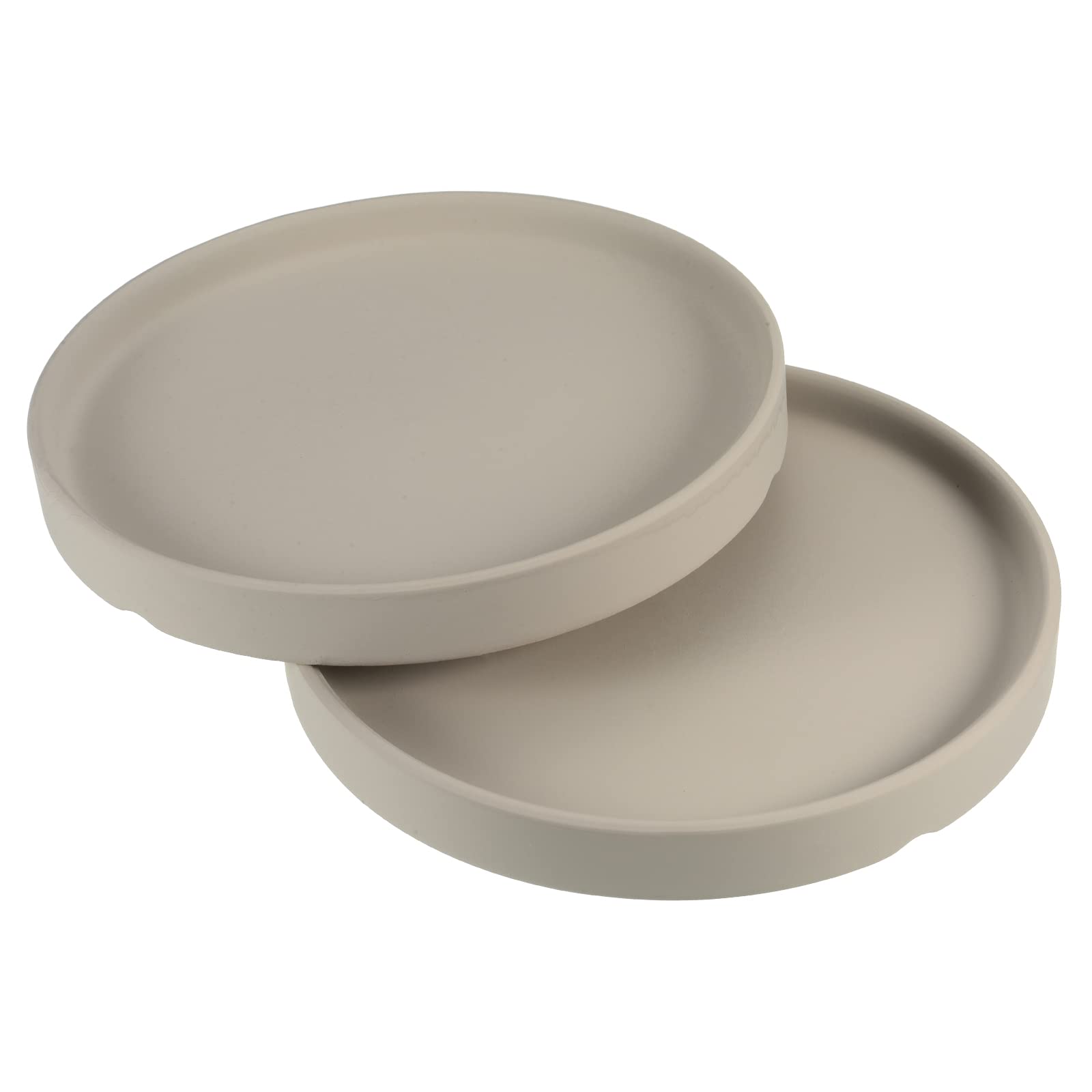 PATIKIL Plant Pot Saucers 6 Inch, 2 Pack Ceramic Round Flower Drip Tray for Indoor Outdoor, Gray