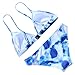 MOOSKINI Women Coloring Padded Bikini Straps 2 PCS Swimsuit Bikini Set (M(US Size 4-6), B868BW)