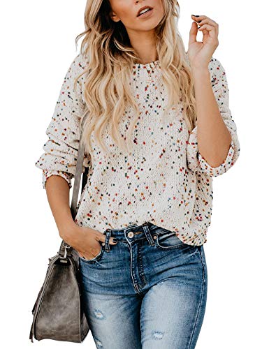 Relipop Women's Pullover Knitwear Crewneck Long