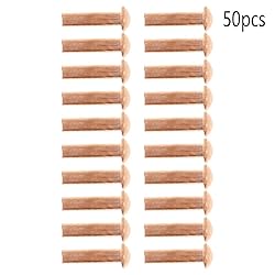 Aicosineg 50pcs 0.79" Length Copper Solid Rivets M5