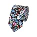 Mantieqingway Slim Ties Men's Cotton Printed Floral Neck Tie Flower Neckties (010)