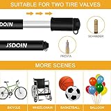 Jsdoin Portable Mini Bike Pump Universal Presta Schrader Valve 100 PSI view 2