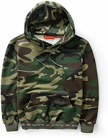 Amazon シュプリーム Supreme 15aw Logo Rib Hooded Sweatshirt 迷彩 プルオーバー パーカー Xl ブルー 並行輸入品 トレーナー パーカー 通販