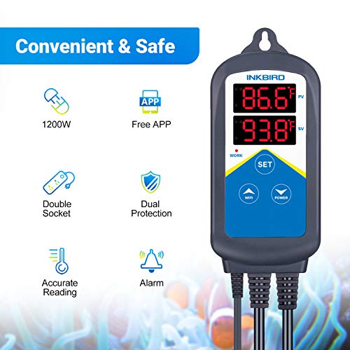 Inkbird ITC306A WiFi Temperature Controller, WiFi Aquarium Thermostat