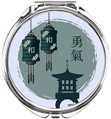 Dream Stage Two green lanterns pagoda bloom Courage Custom Compact Mirrors