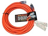 ProStyle 25ft. #10 SJTW 3 Conductor Extension Cord with Lighted Ends - Orange