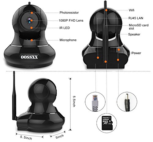 HomeBusiness-Wireless-IP-Camera-OOSSXX-1080P-HD-Indoor-Wireless-Security-Camera-with-Motion-Detection-Two-Way-Audio-PanTilt-Night-Vision-Multi-camera-previewfor-Baby-Monitor-Nanny-CamPet-Cam