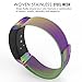Samsung Gear Fit2 / Gear Fit2 Pro Watch Band, MoKo Milanese Loop Stainless Steel Mesh Bracelet Smart Watch Strap + Connector for Samsung Gear Fit 2 SM-R360 / Gear Fit 2 Pro Smart Watch, Colorful