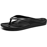 FITORY EVA Flip Flops for Women and Men with Arch Support, Unisex Slip on Summer Thong Sandals, Lightweight and Comfortable Shoes for Beach, Shower, Pool and Casual Walking Size 6-15