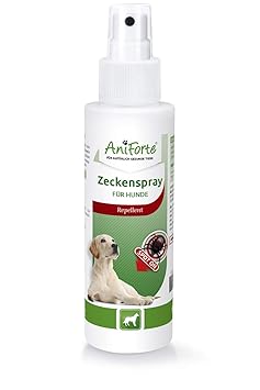 AniForte Zeckenspray 100 ml für Hunde, Natürlicher Langzeit Zecken-Schutz mit Lavendel-Öl und Zitronen-Öl, Ohne Chemie
