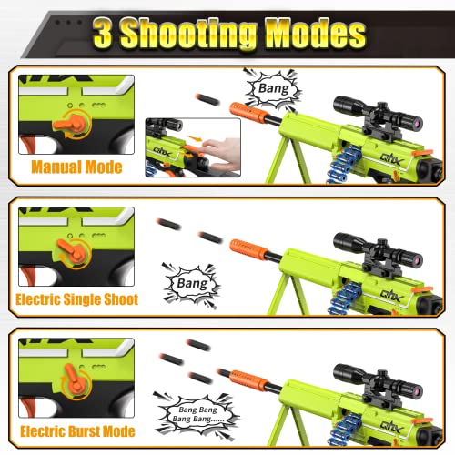 Automatic/Manual Toy Guns Shooting Blaster Toys for Boys Girls, Semour