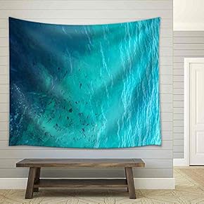 Clear Water Ocean - Fabric Wall Tapestry Home Decor - 51x60 inches