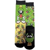 Spoontiques Marvin the Martian Novelty Crew Socks, One Size, Apparel Clothing Accessories