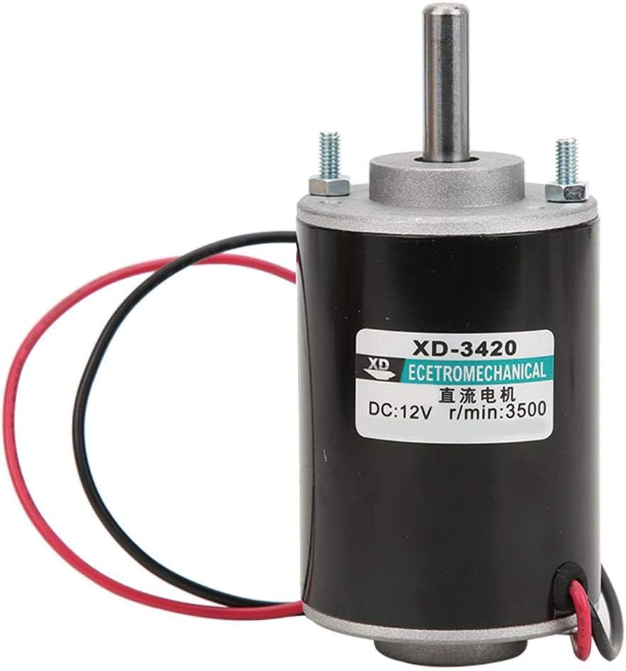 Walfront High Torque DC Motor 12V 3000RPM Permanent Magnet Motor High Speed CW/CCW (12V DC 3000RPM), Black: Clothing